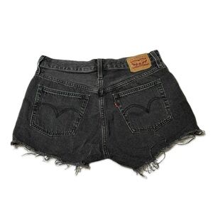 Levi Black Denim Shorts Sz 28